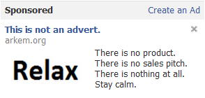 A picture of an ad for nothing